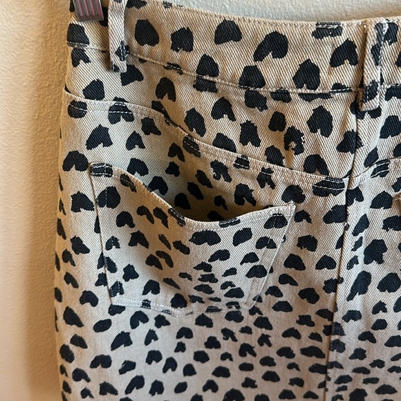 The Nines Cheetah Print Mini Skirt Size Large Stone Black High Waisted - Picture 7 of 12